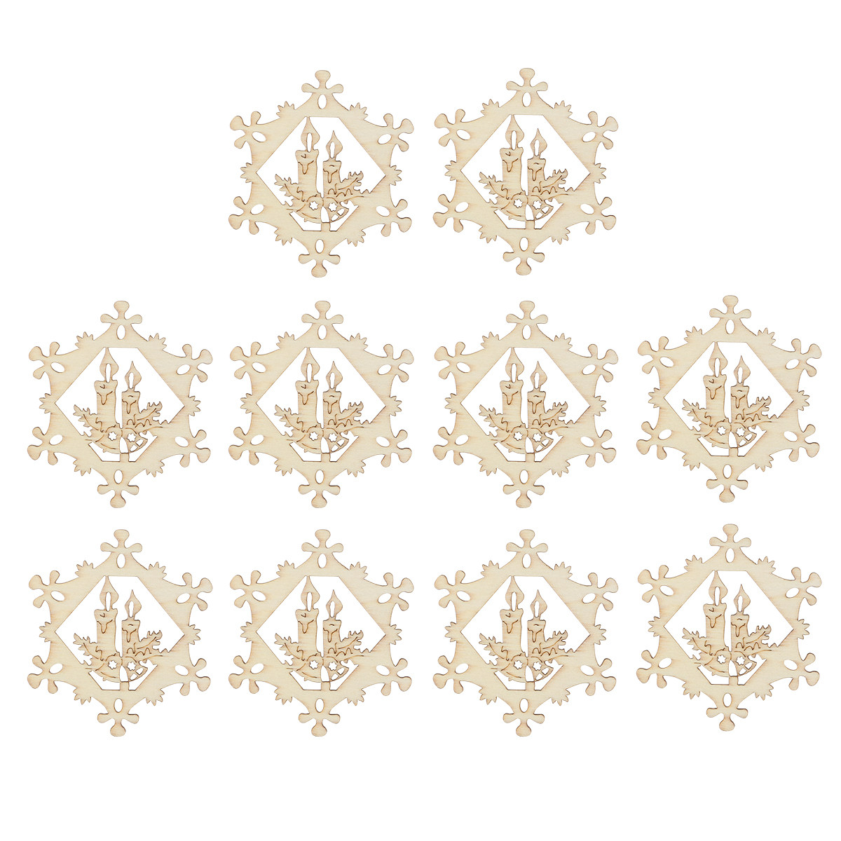 10 Peças de Pingente Floco de  - Christmas Craft Embellishment avaliação e preço