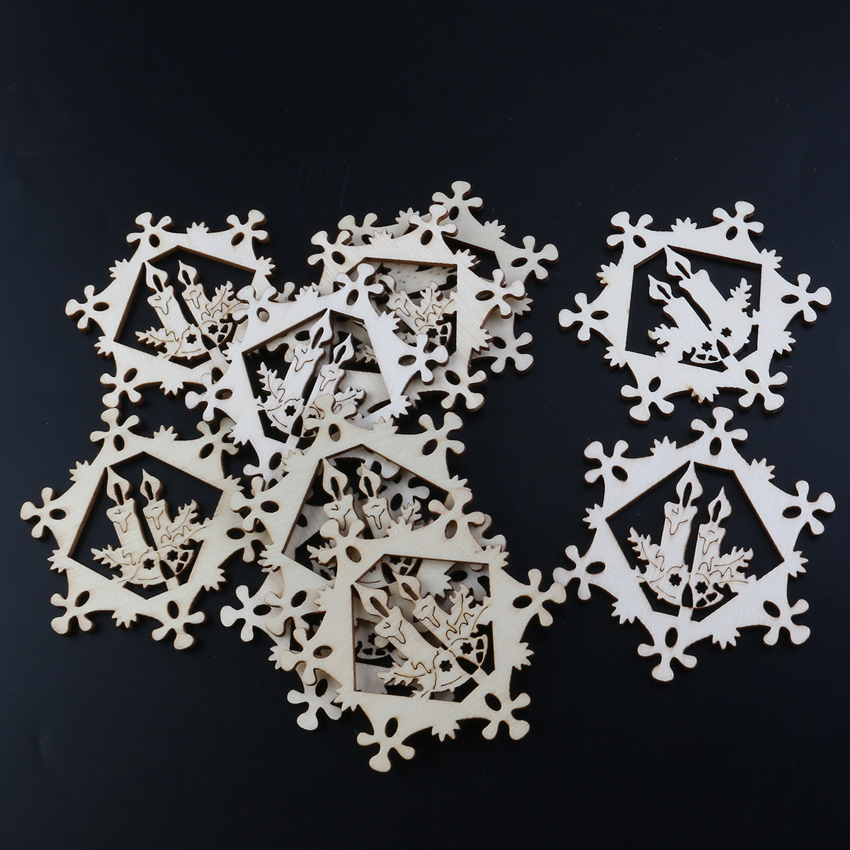 10 Peças de Pingente Floco de  - Christmas Craft Embellishment avaliação e preço