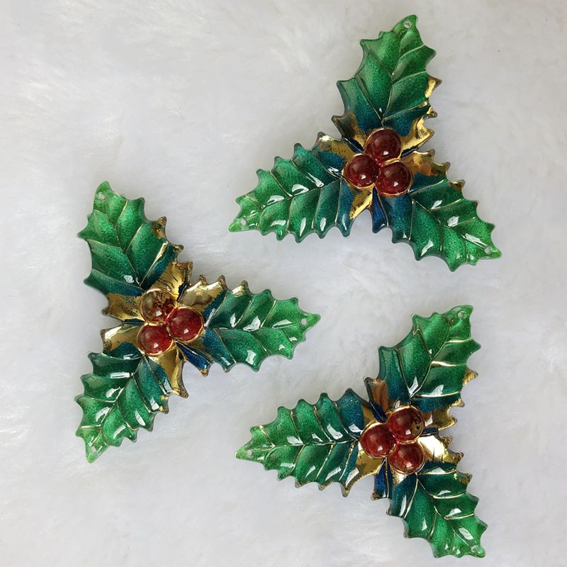 Resina estilo folhas de natal  - Embellishment Glue Craft avaliação e preço
