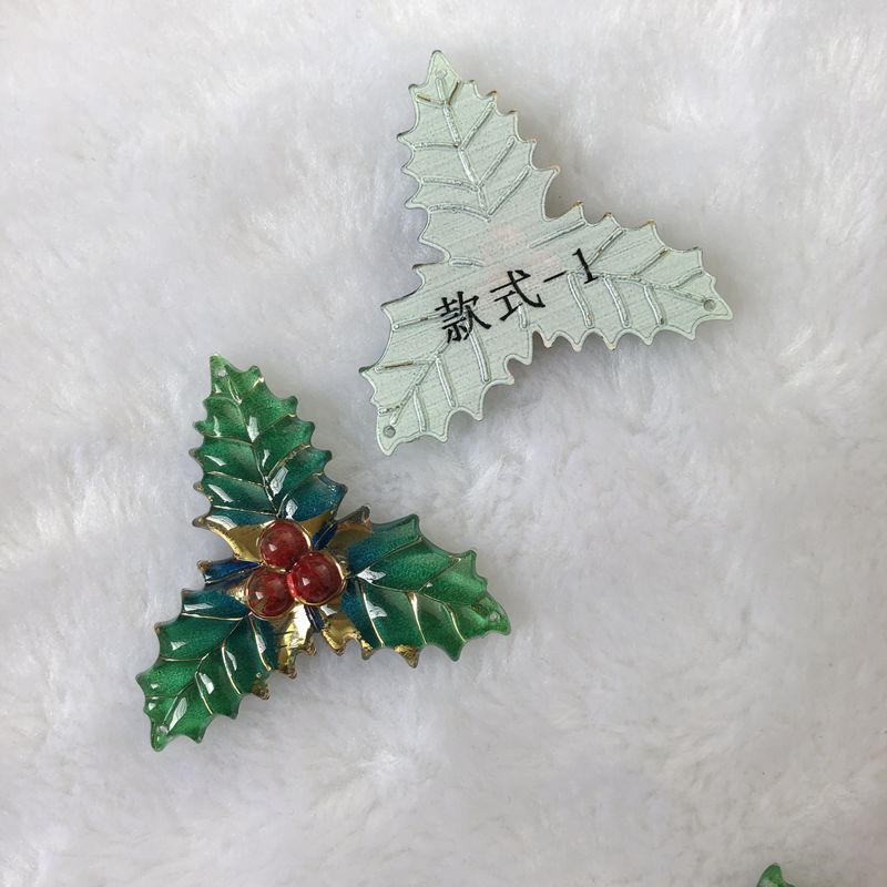 Resina estilo folhas de natal  - Embellishment Glue Craft avaliação e preço
