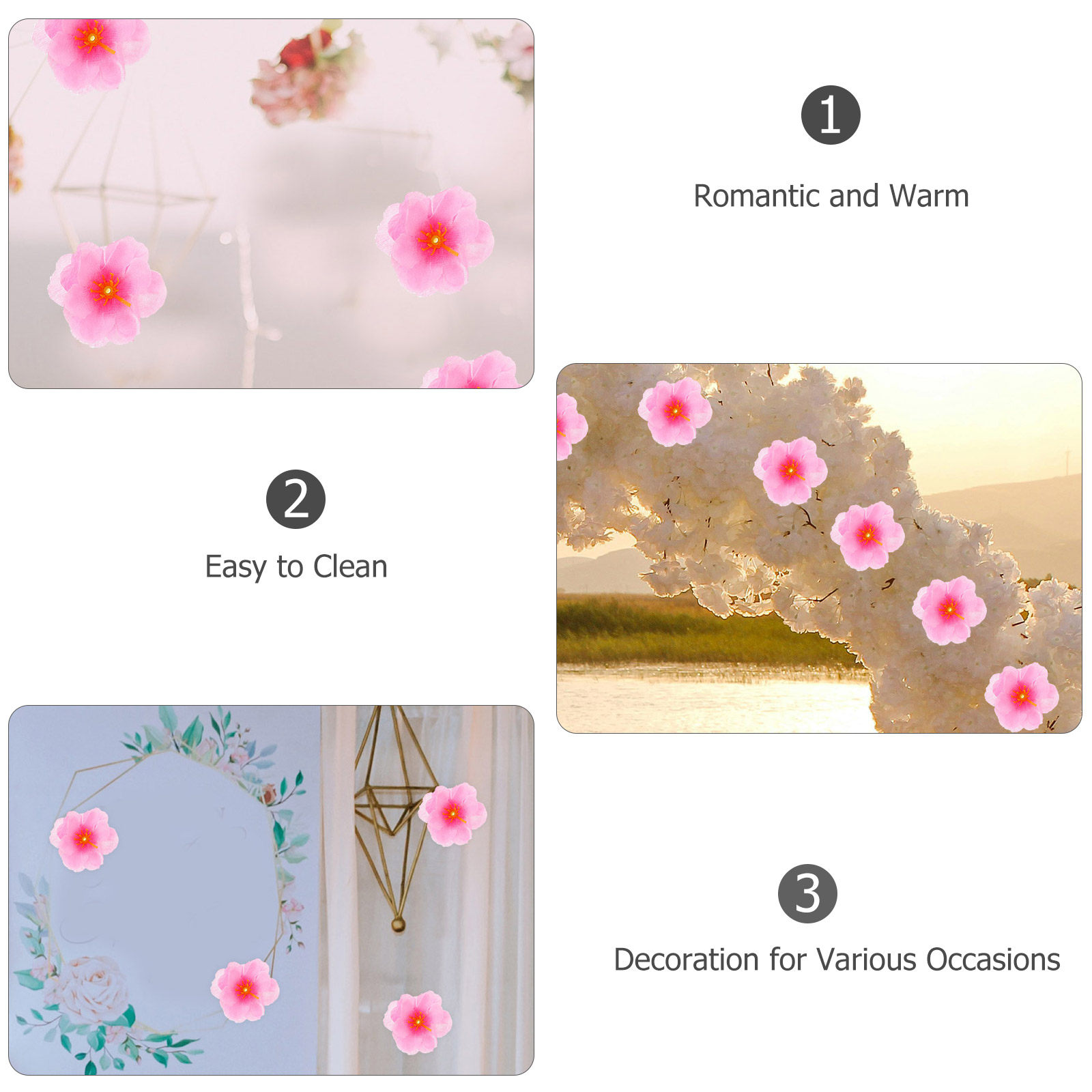 100 Peças de Flores de Cerejei - Craft Embellishments avaliação e preço