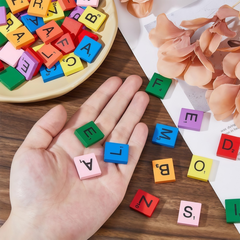 100PCS Cubos de Letras de Made - Craft Embellishments avaliação e preço