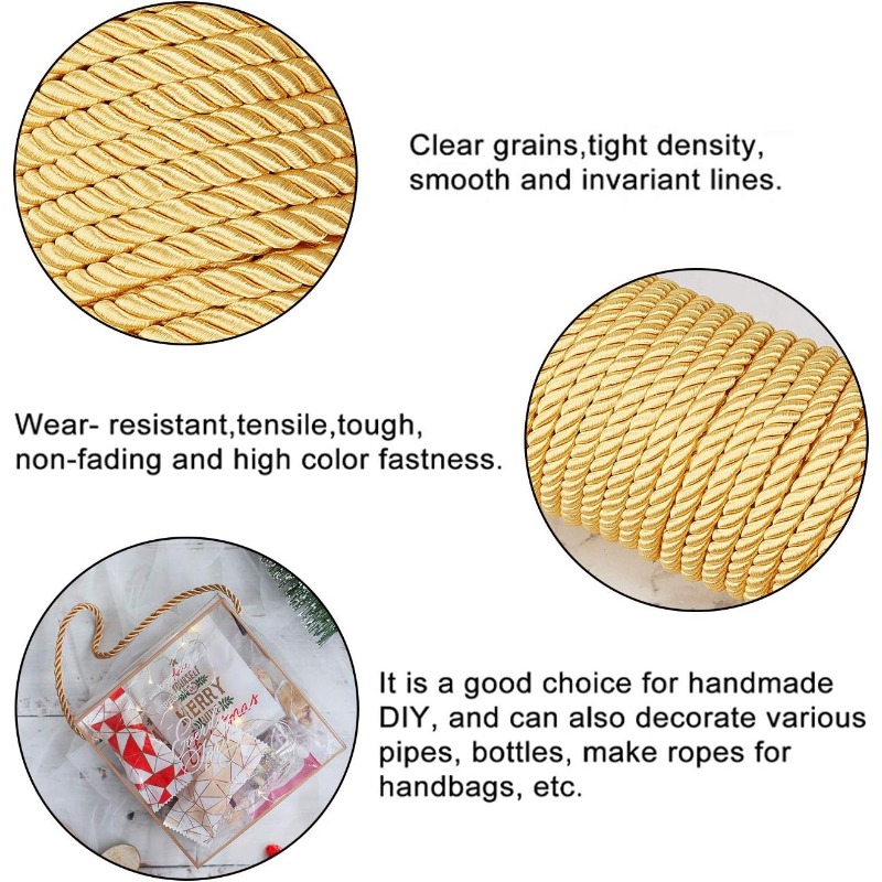1 rolo 8mm 20 jardas cabo torc - Cord Trim Twisted avaliação e preço
