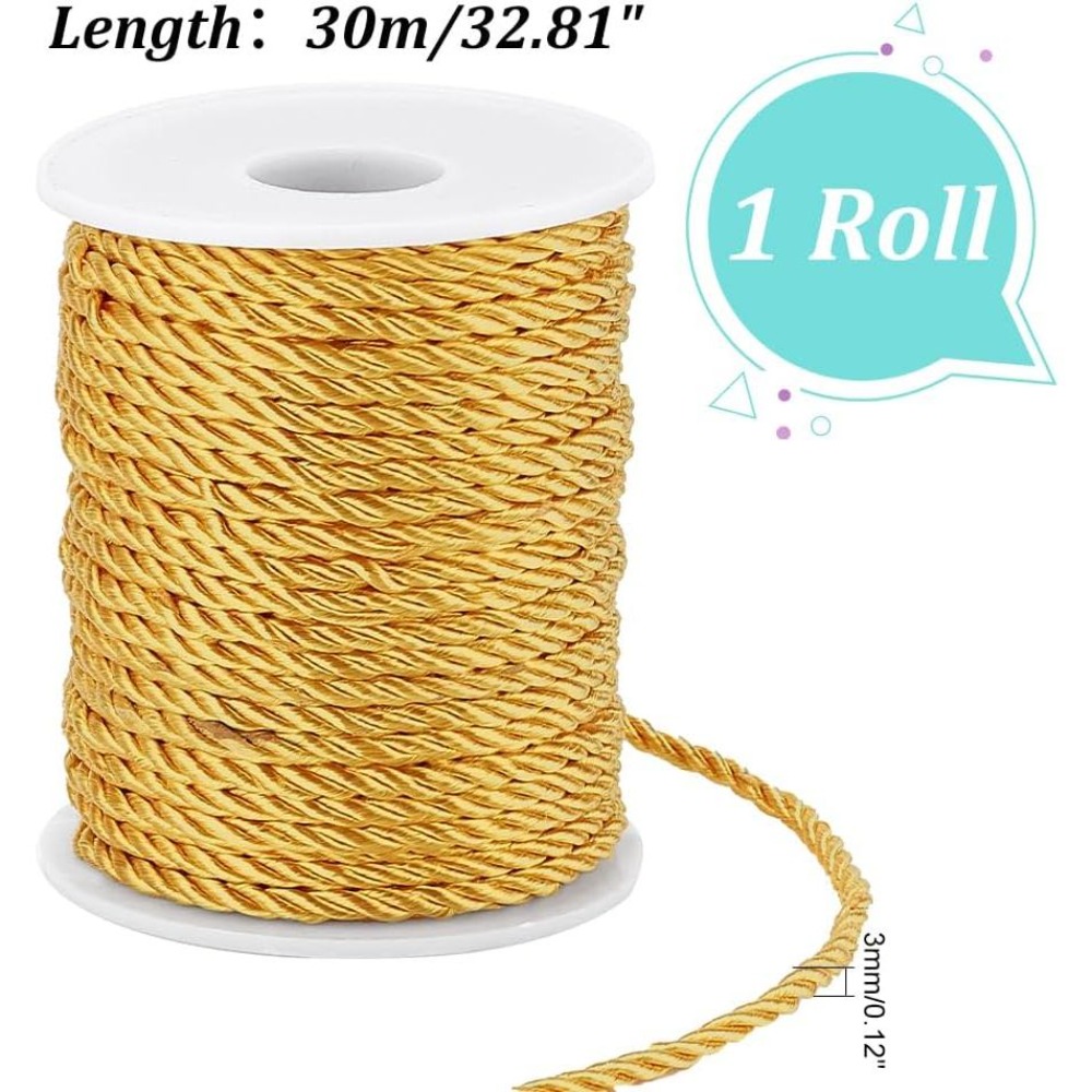 1 Rolo de 32 Jardas de Cordão  - Cord Trim Twisted avaliação e preço
