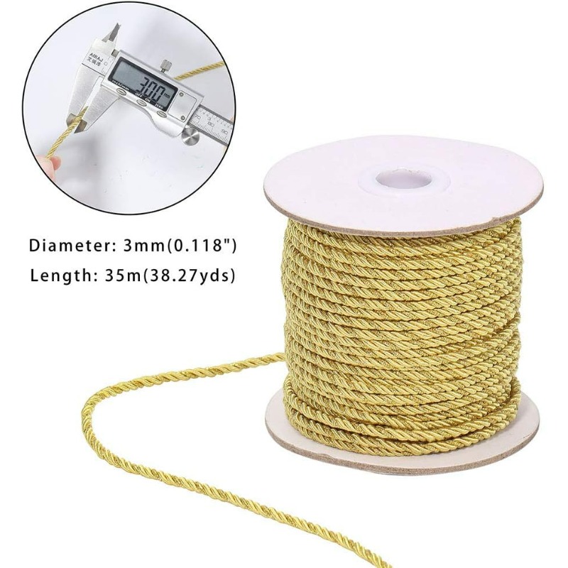 Corda trançada metálica de 3mm - Cord Trim Twisted avaliação e preço