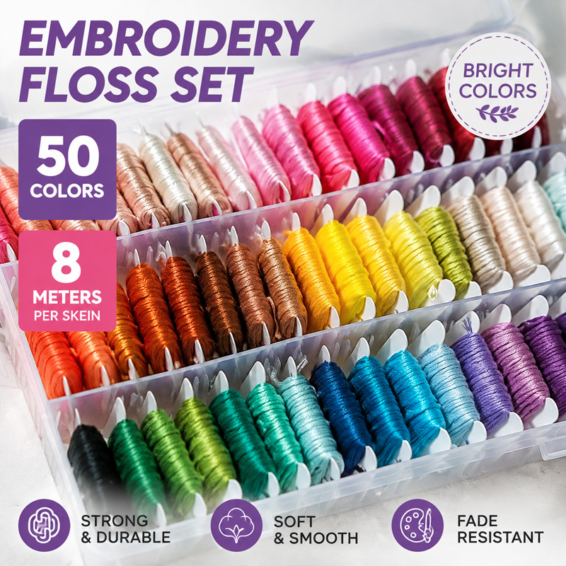 Kit de Linhas de Bordado 100%  - Embroidery Craft avaliação e preço