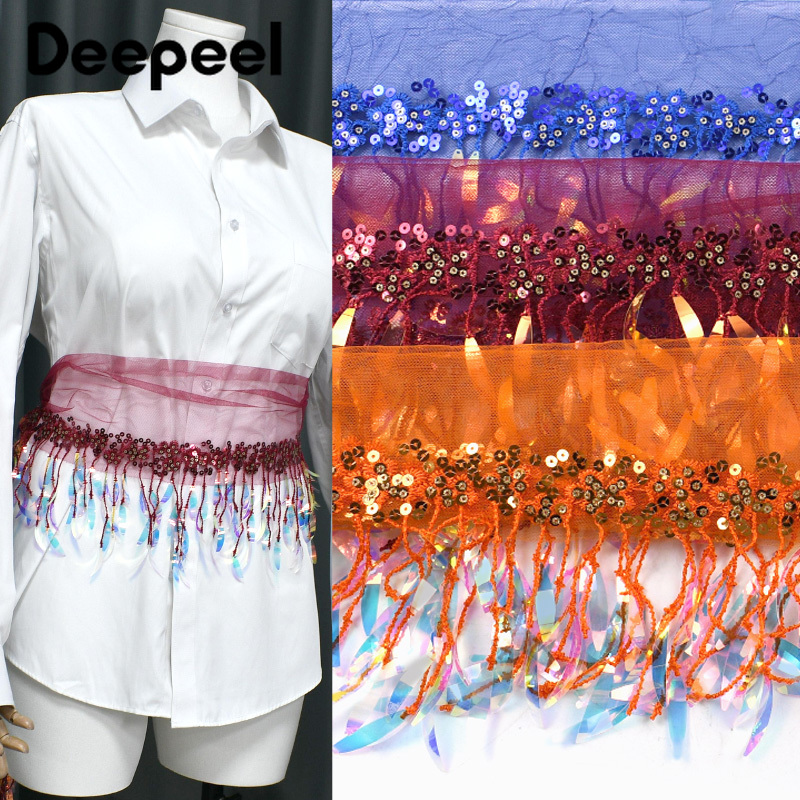 Franja de Lantejoulas e Miçang - Beaded Trim Fringe avaliação e preço