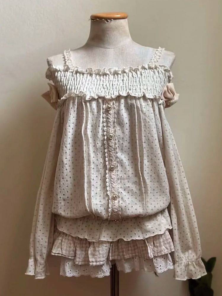 Conjunto de Saia Mini Feminino - Elastic Lace Trim avaliação e preço