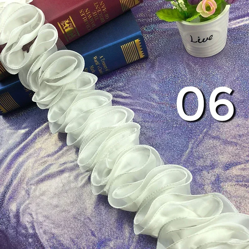 5 jardas plissado babados guar - Fringe Ribbon Sewing avaliação e preço