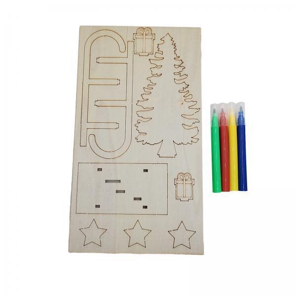 3x Artesanato em Madeira DIY:  - Christmas Craft Embellishment avaliação e preço