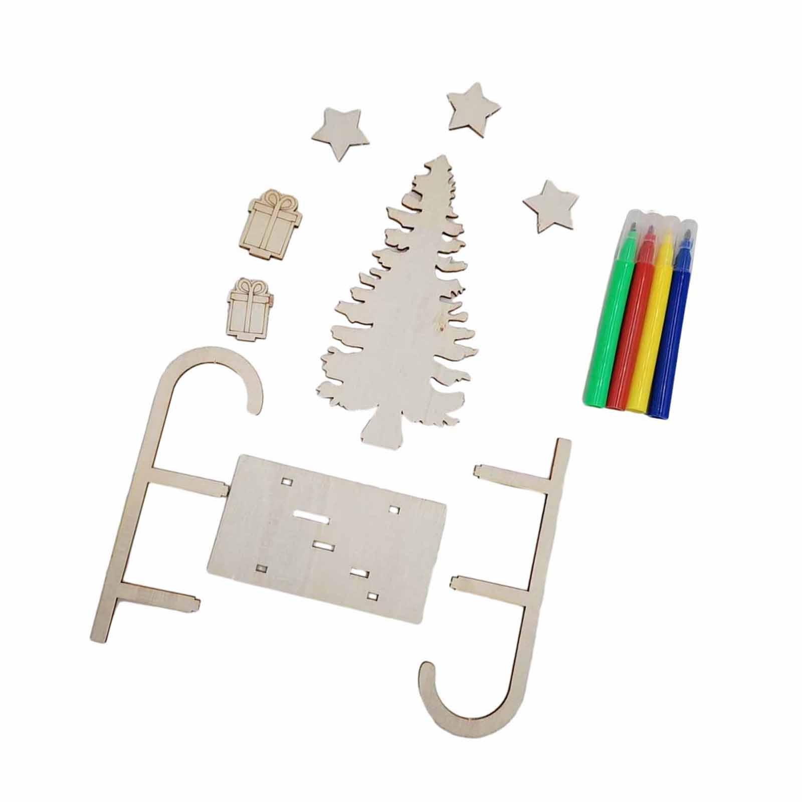3x Artesanato em Madeira DIY:  - Christmas Craft Embellishment avaliação e preço