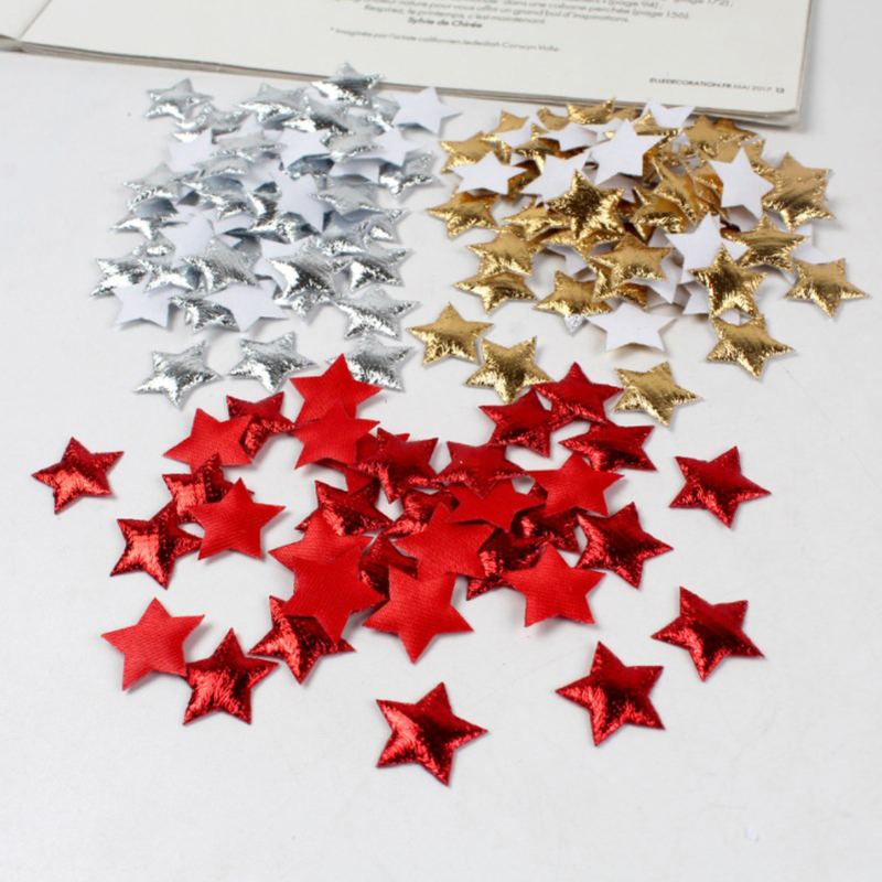 100 pçs estrelas douradas/prat - Christmas Craft Embellishment avaliação e preço